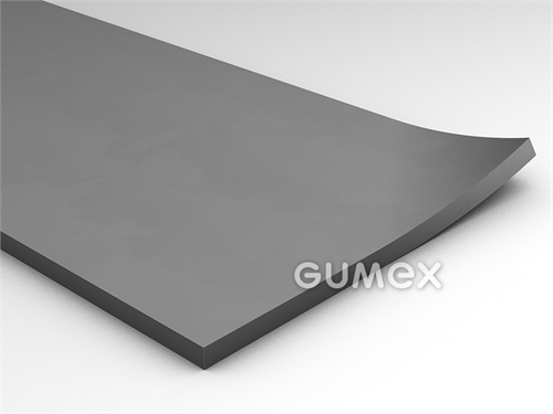 Gummi 7689, 10mm, 0-lagig, Breite 1200mm, 40°ShA, NR, -25°C/+70°C, grau, 